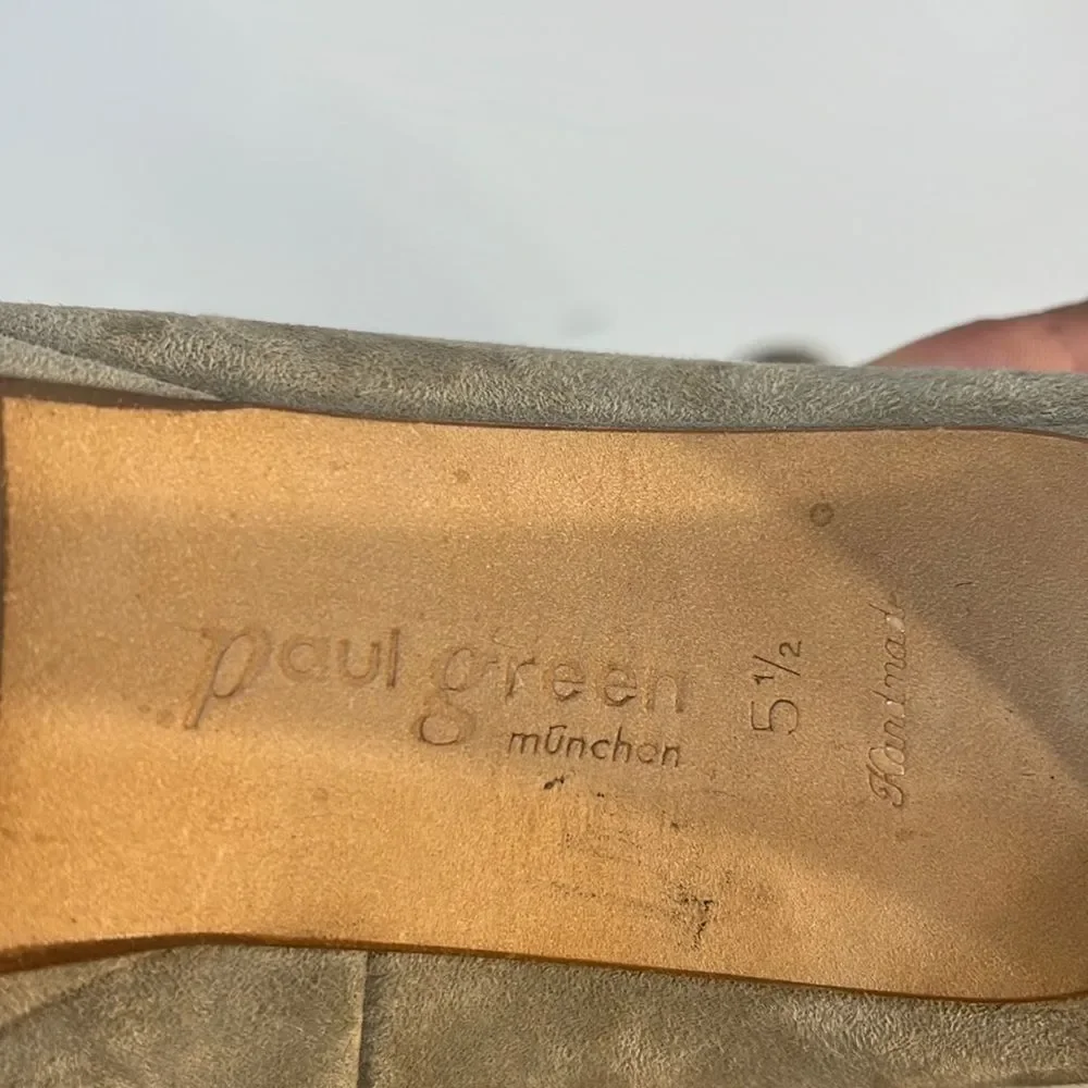 Paul green munchen handmade peep toe heels women‎ size 5.5